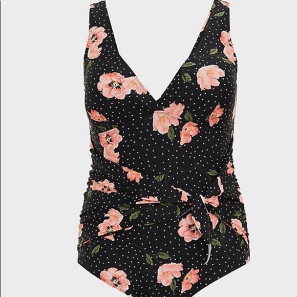 torrid Other - New! Torrid sz 2 Floral Polka Dot Swim Bathing Suit 2X
